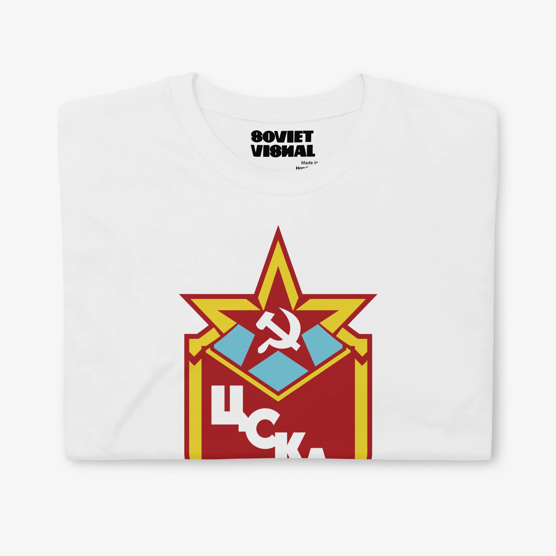 USSR National Hockey Team T-shirt featuring the vintage Soviet hockey logo in high-quality print.