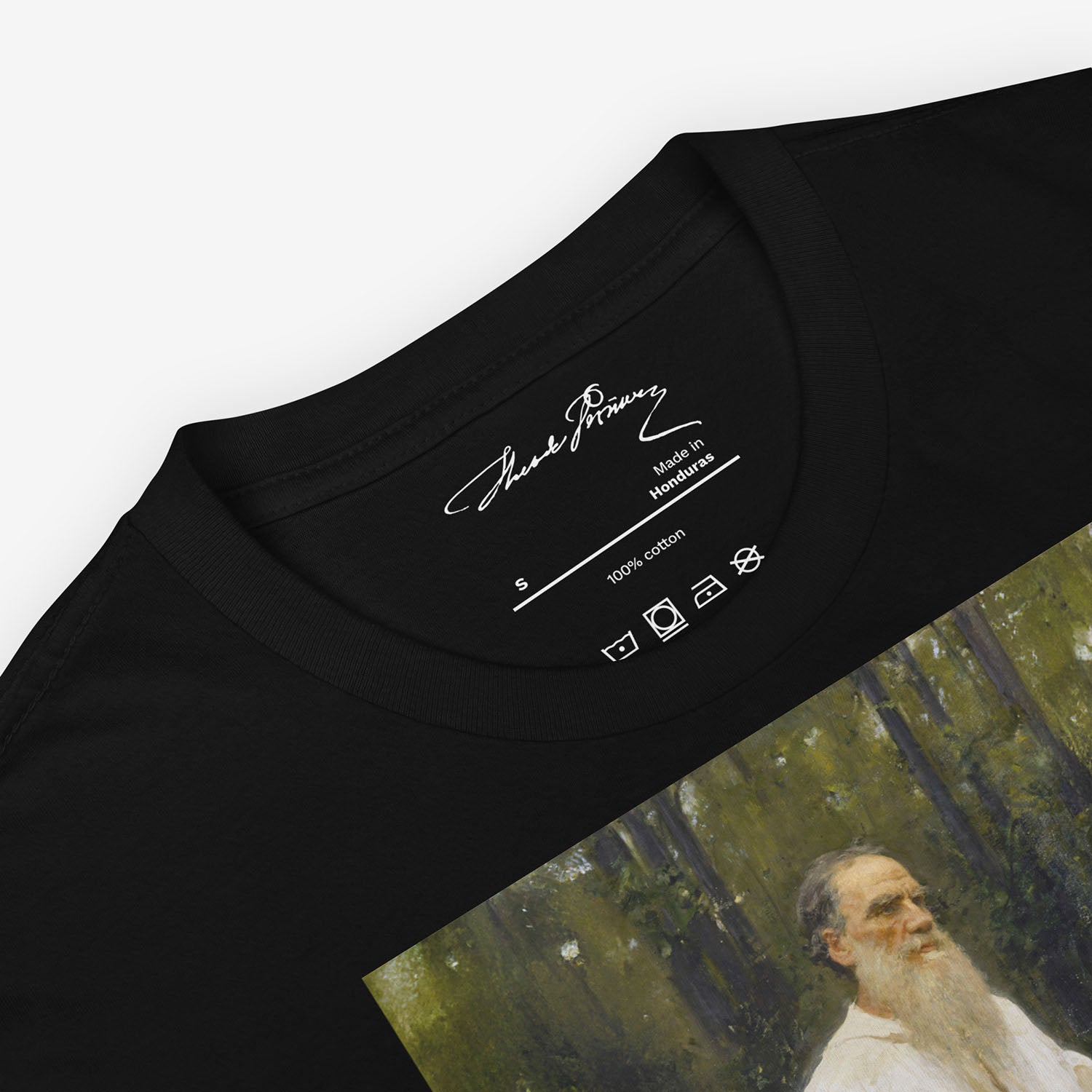 Barefoot Leo Tolstoy in forest by Ilya Repin Tee