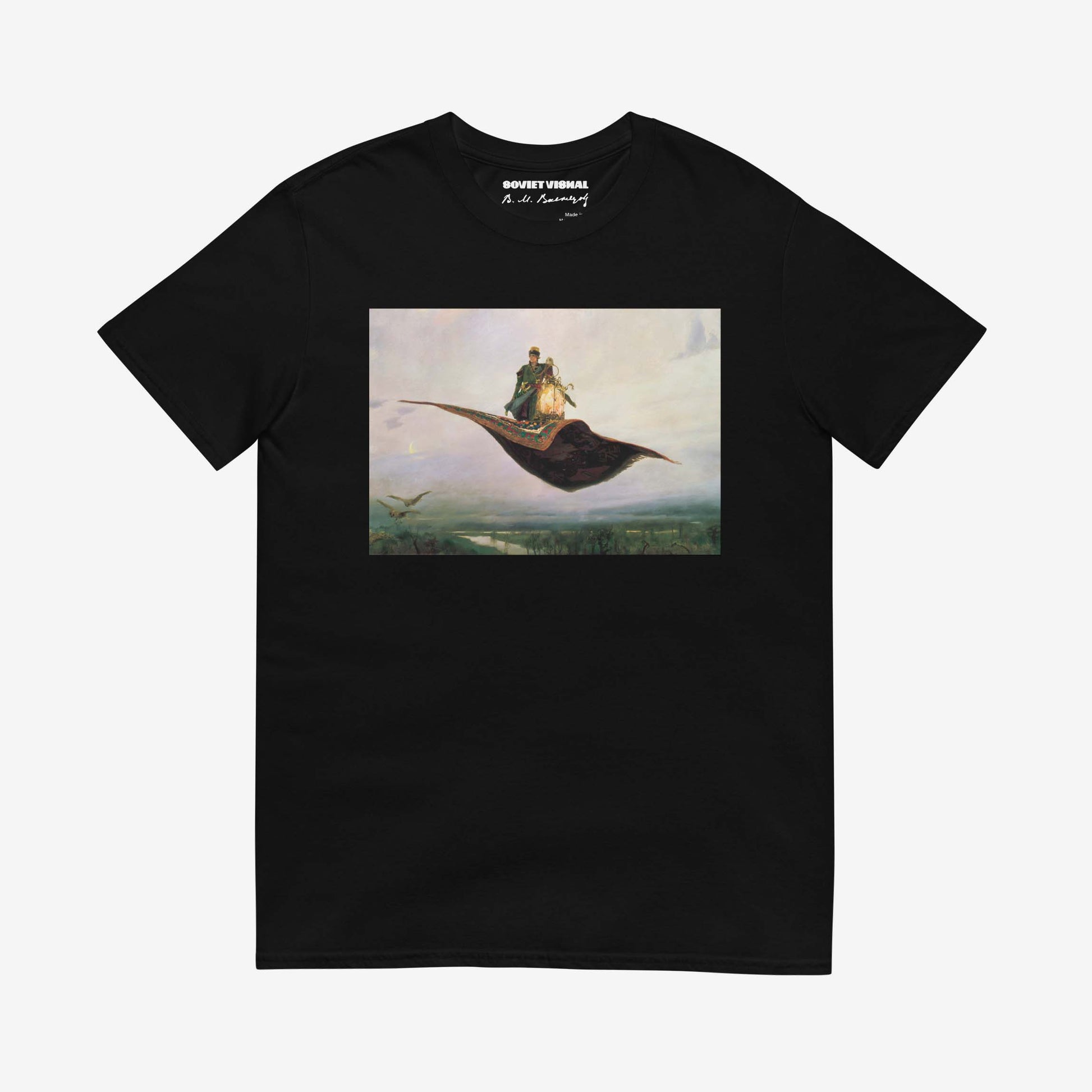 Vasnetsov Magic Carpet t-shirt, ultra-high-resolution museum-quality print, exclusive Russian art tee.