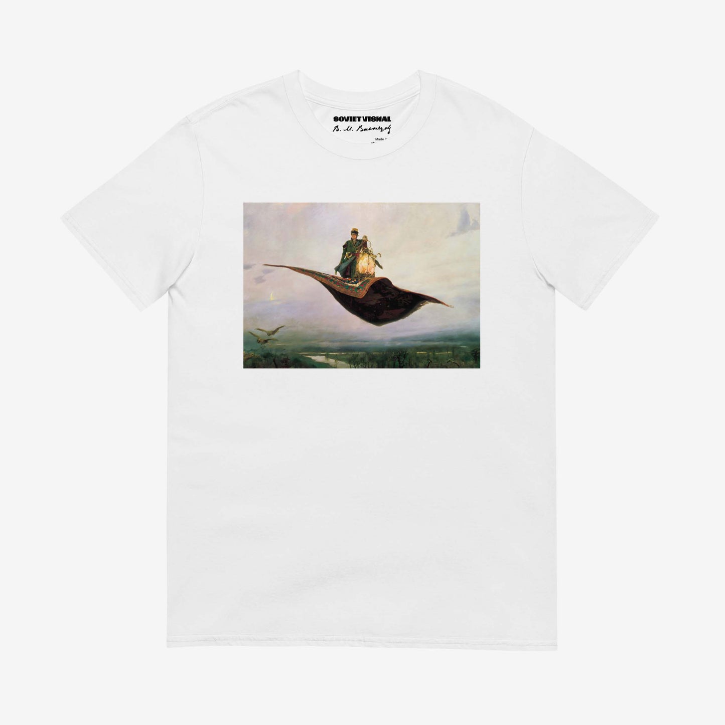 Vasnetsov Magic Carpet t-shirt, ultra-high-resolution museum-quality print, exclusive Russian art tee.