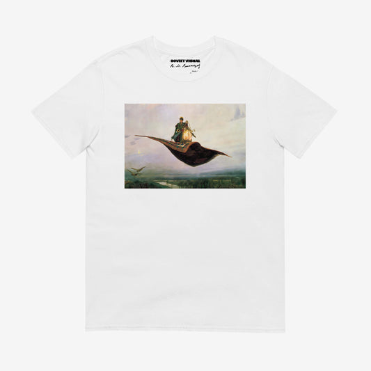 Vasnetsov Magic Carpet t-shirt, ultra-high-resolution museum-quality print, exclusive Russian art tee.