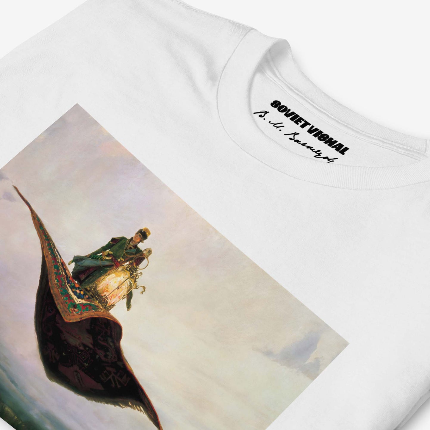 Vasnetsov Magic Carpet t-shirt, ultra-high-resolution museum-quality print, exclusive Russian art tee.