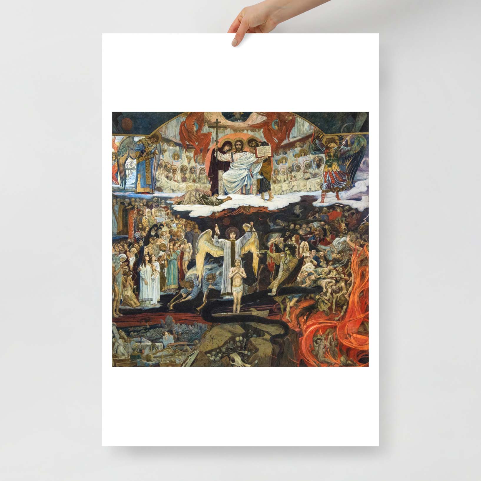 Ultra-high-resolution Vasnetsov "Last Judgment" artwork on a premium poster. Museum-quality print with exceptional detail and colour accuracy.