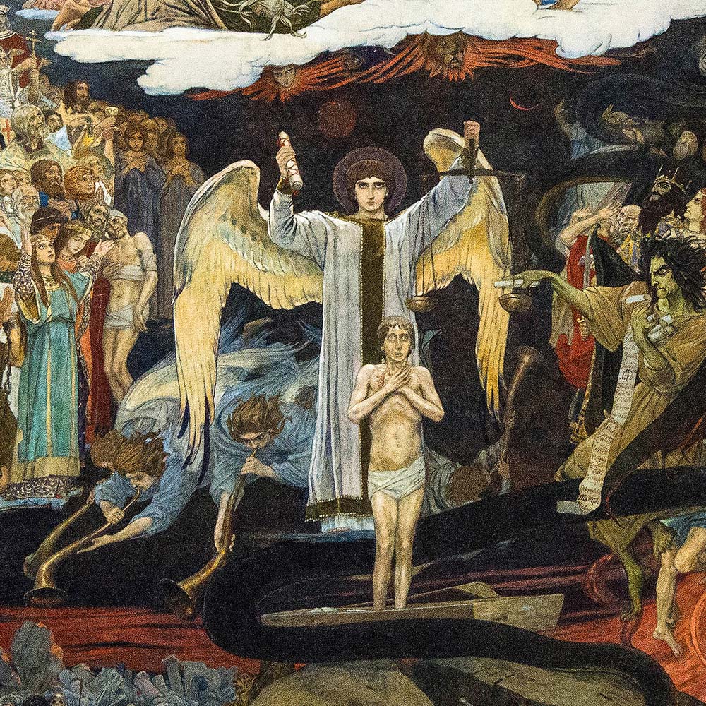 Ultra-high-resolution Vasnetsov "Last Judgment" artwork on a premium poster. Museum-quality print with exceptional detail and colour accuracy.