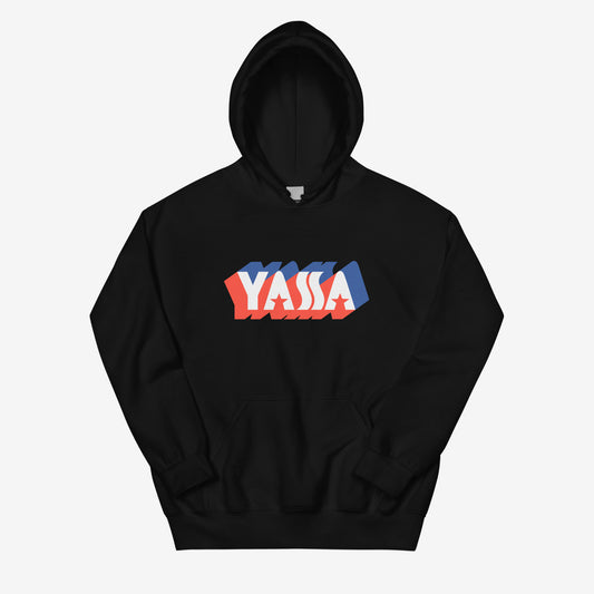 Hoodie featuring the vintage YASSA logo, the classic Yugoslav sportswear brand.