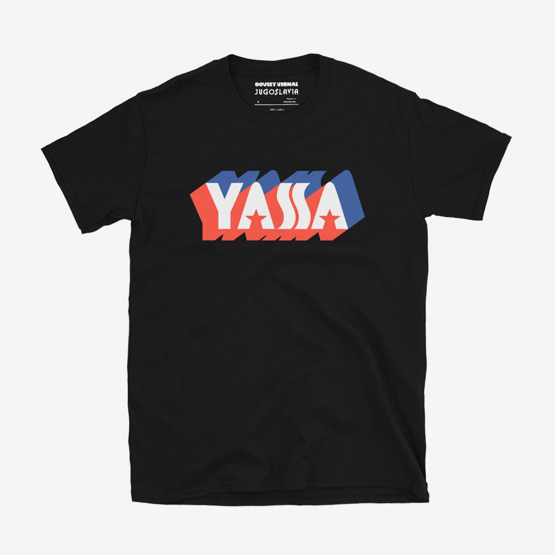 T-shirt featuring the vintage YASSA logo, the iconic Yugoslav sportswear brand.