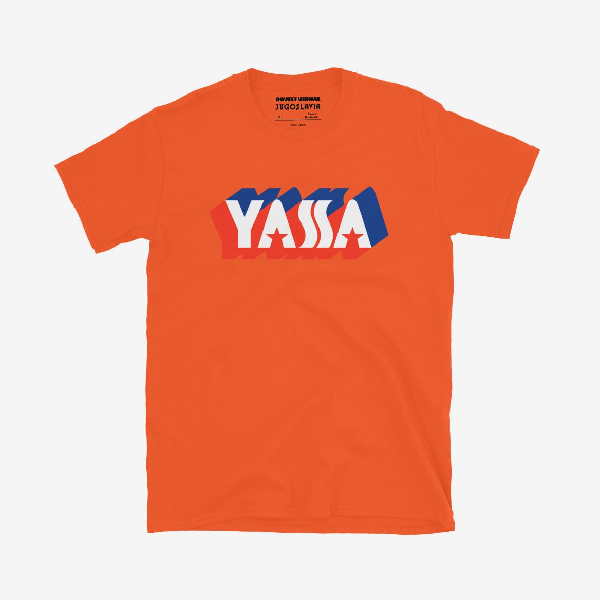 T-shirt featuring the vintage YASSA logo, the iconic Yugoslav sportswear brand.
